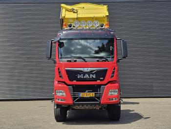 MAN TGS 33.480 6x6 / PALFINGER Z CRANE / 2 SIDE TIPPER